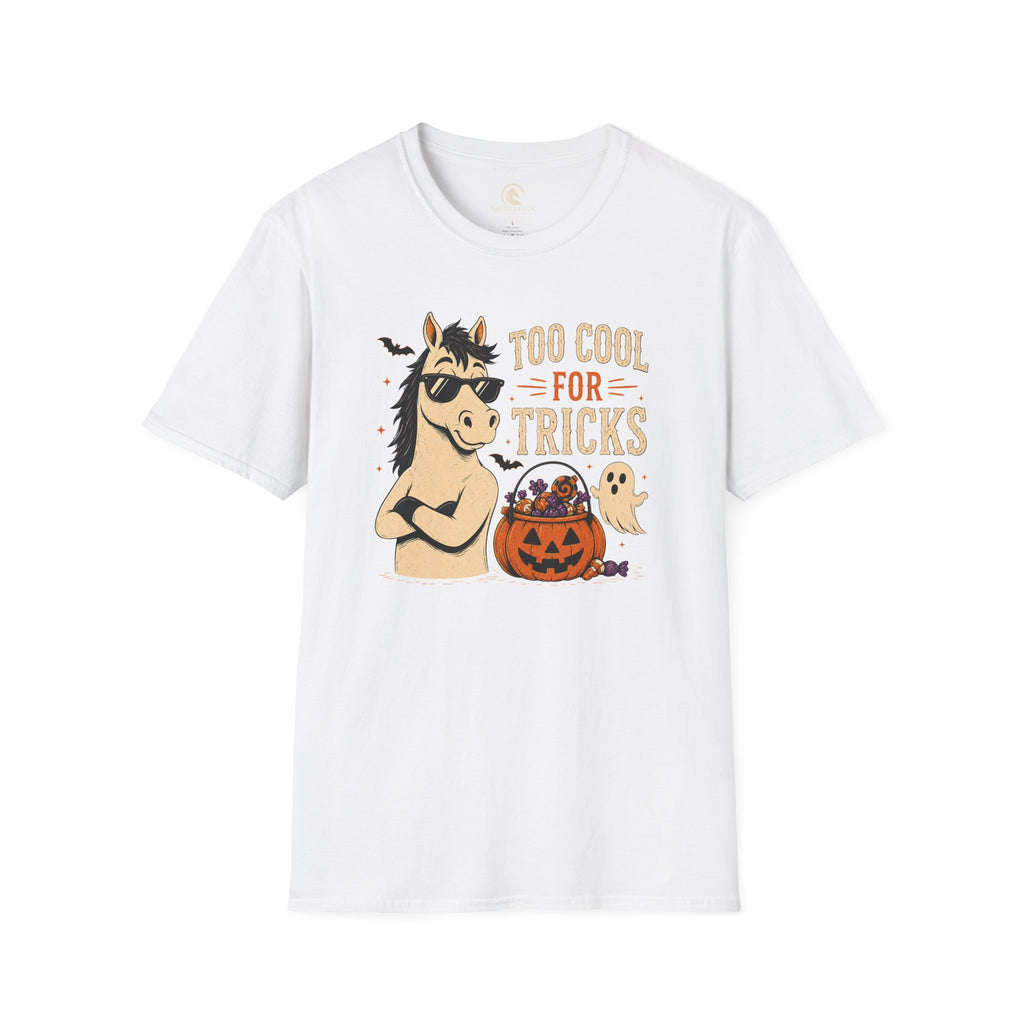 Too Cool For Tricks Horse Halloween T-Shirt