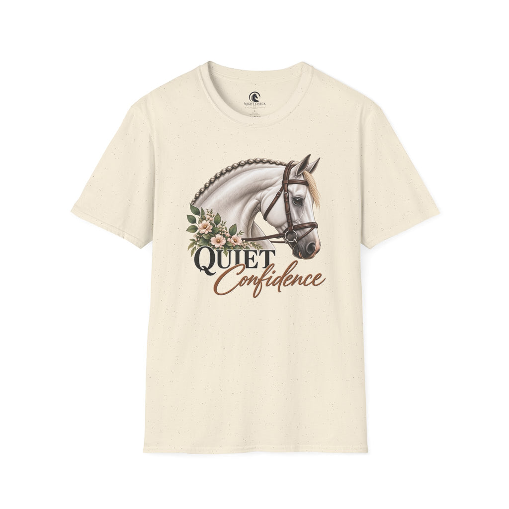 Quiet Confidence White Horse T-Shirt