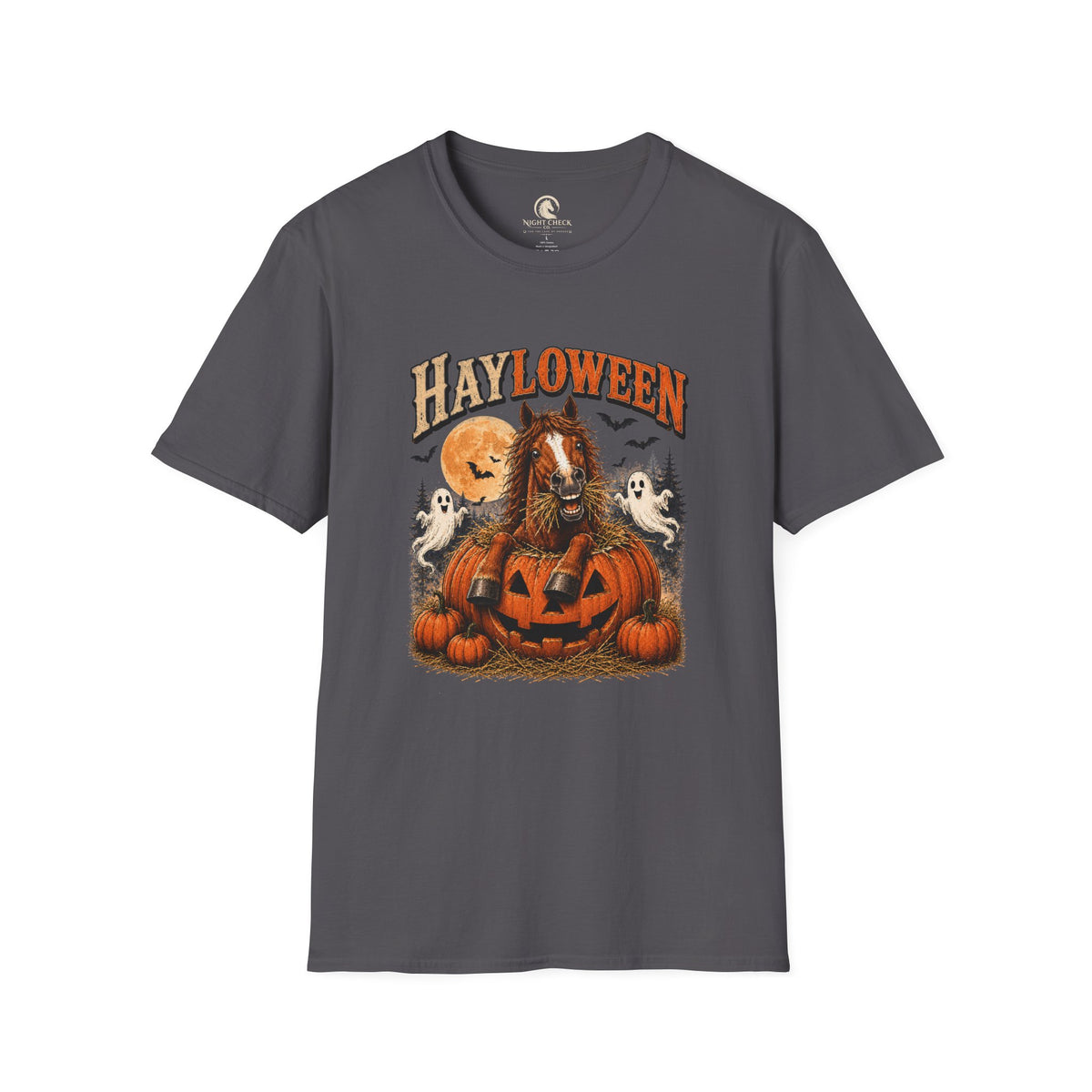 Hayloween Pumpkin Moon Horse T-Shirt