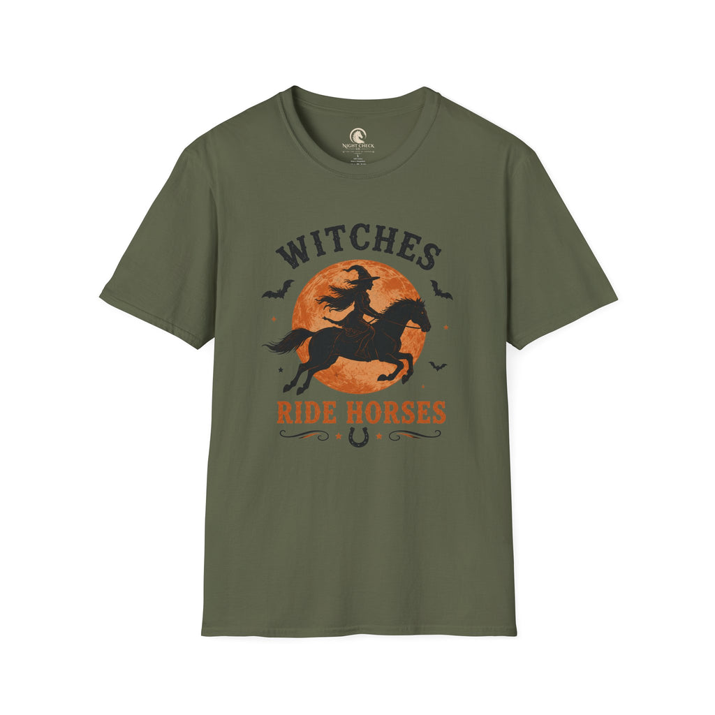 Witches Ride Horses Vintage Badge T-Shirt