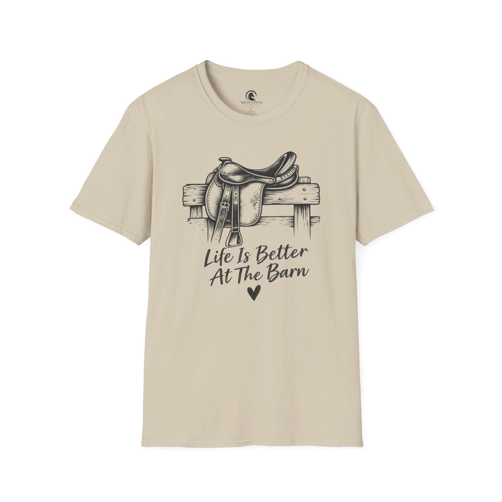 Life Is Better At The Barn Saddle T-Shirt