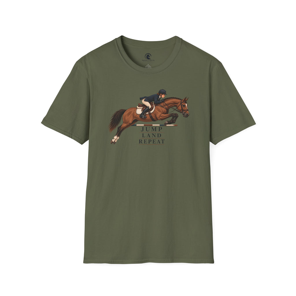 Jump Land Repeat Hunter Round T-Shirt