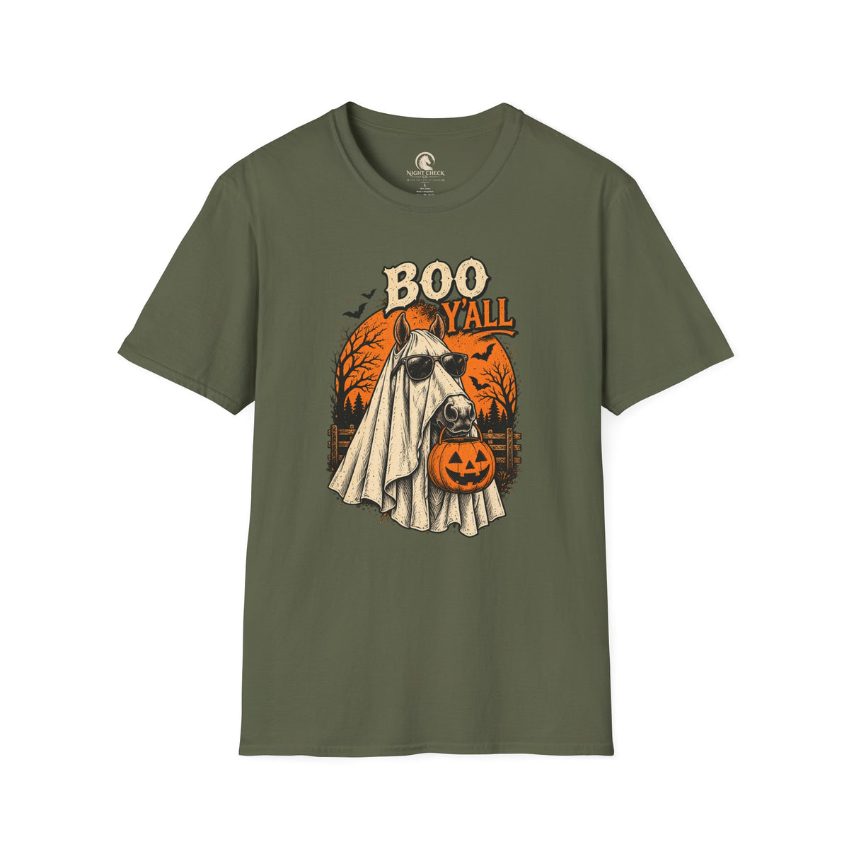 Boo Y'all Ghost Horse Halloween T-Shirt