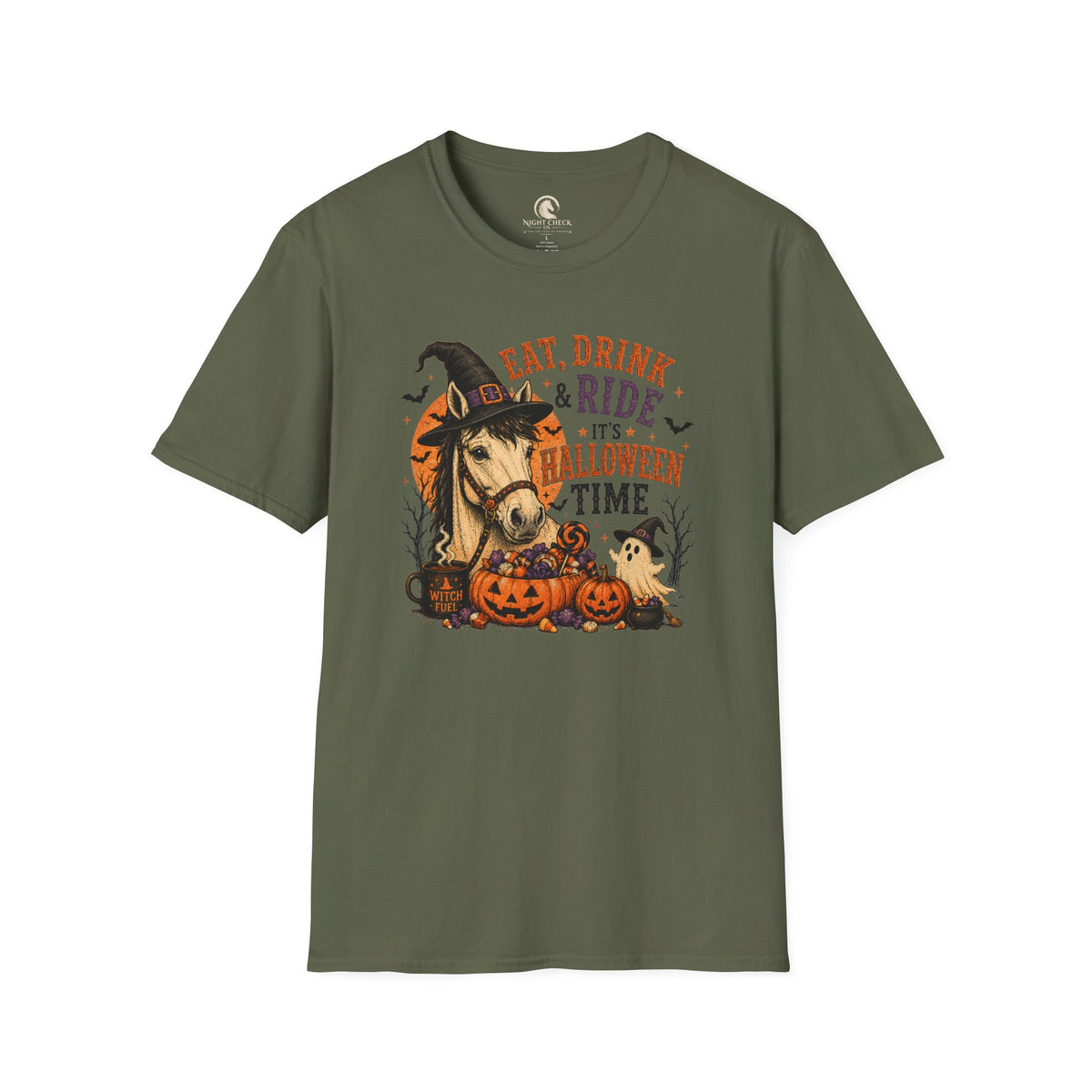 Eat Drink And Ride Halloween Horse T-Shirt