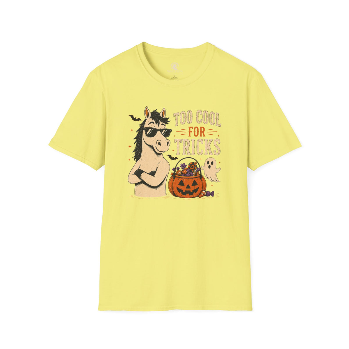 Too Cool For Tricks Horse Halloween T-Shirt