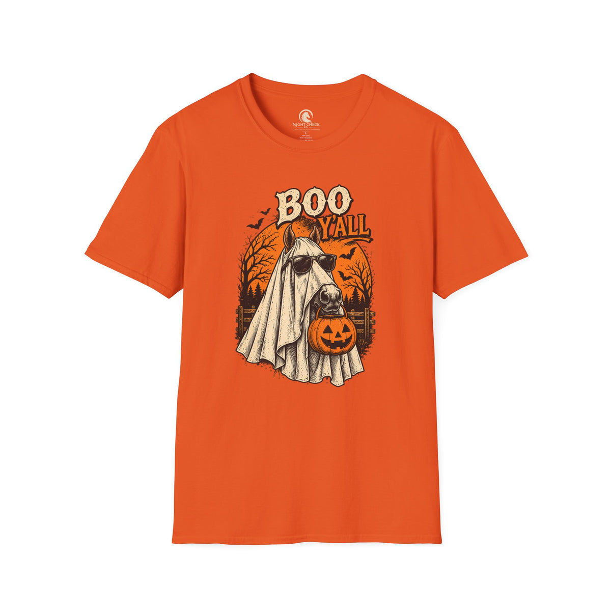 Boo Y'all Ghost Horse Halloween T-Shirt