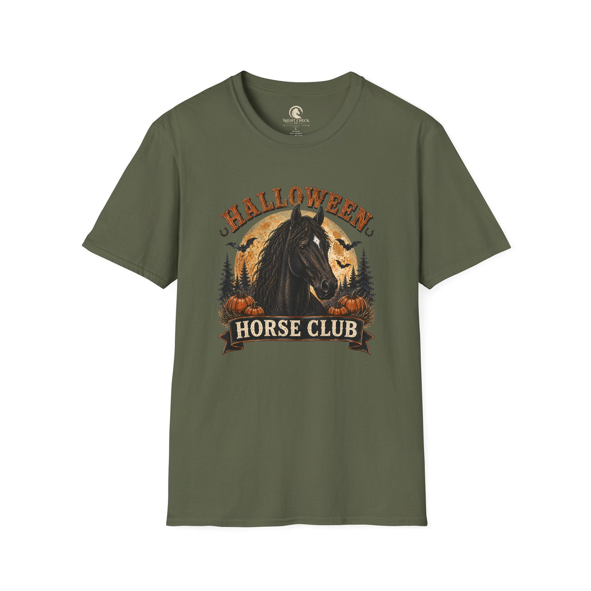 Halloween Horse Club Midnight Badge T-Shirt