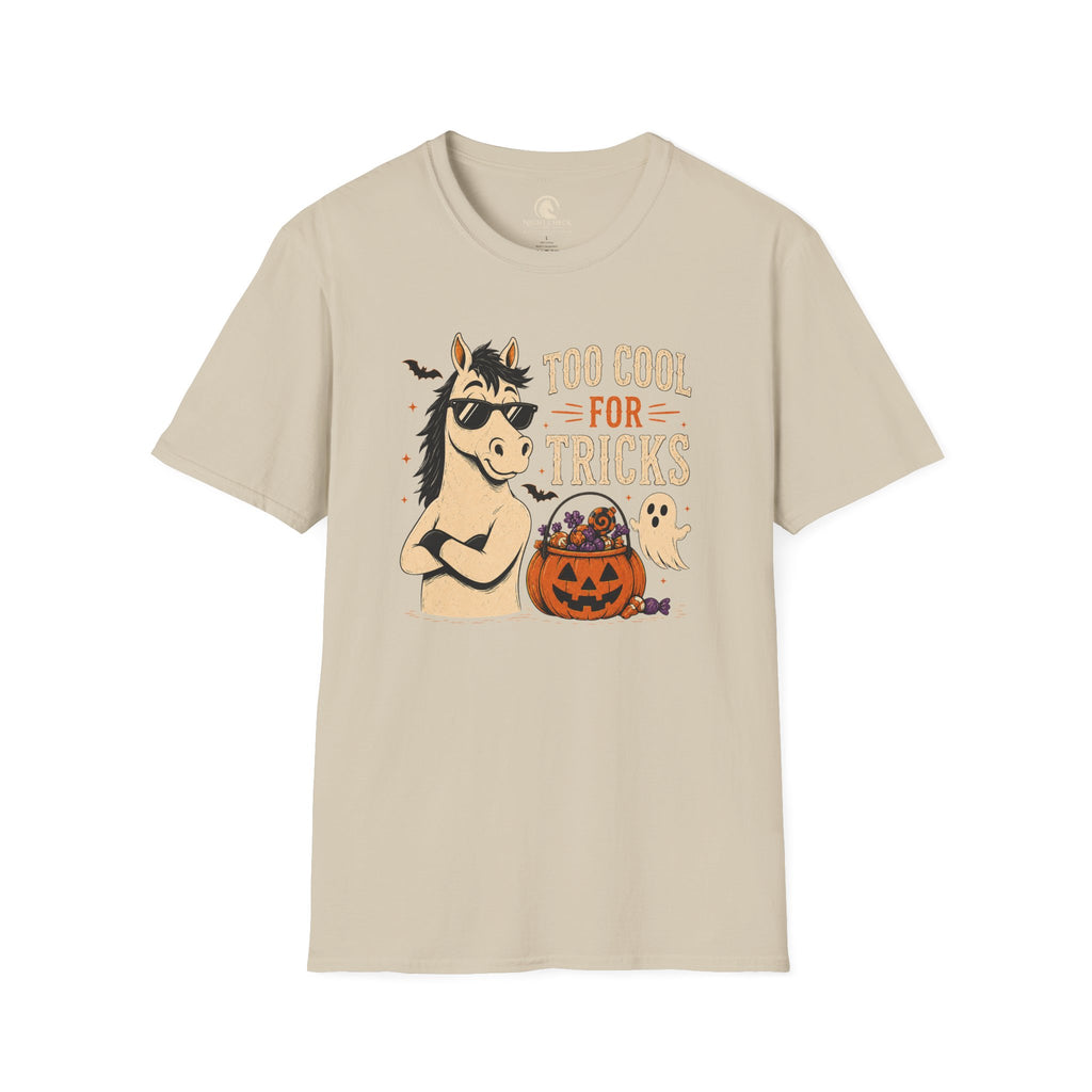 Too Cool For Tricks Horse Halloween T-Shirt