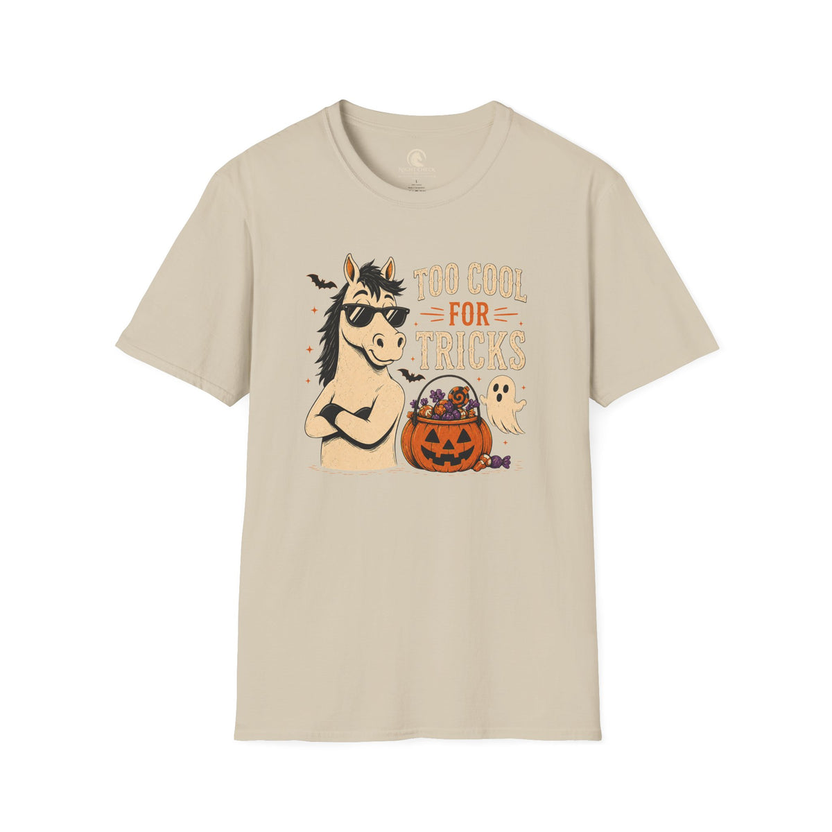 Too Cool For Tricks Horse Halloween T-Shirt