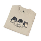 Horse Ride School Repeat Helmets T-Shirt