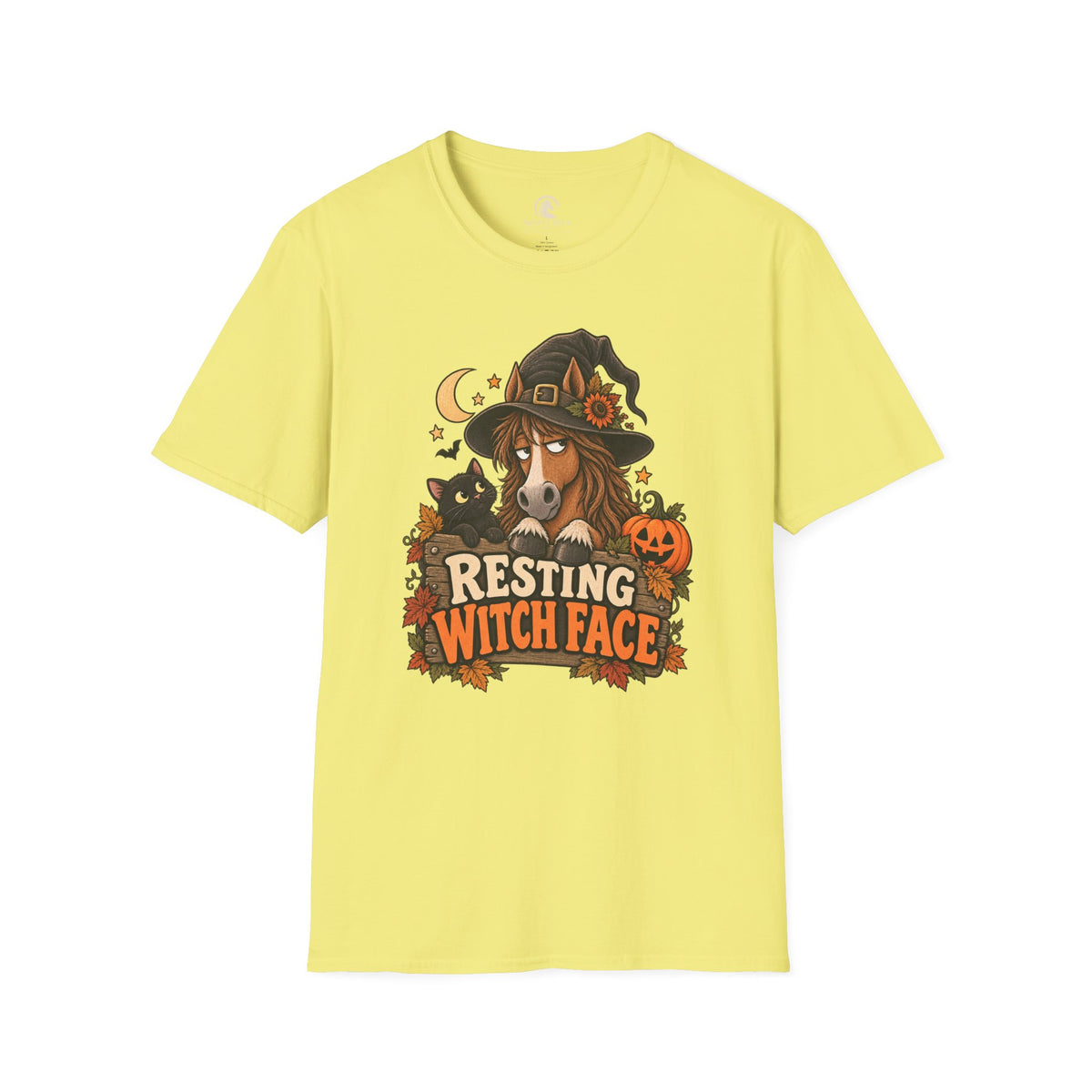 Resting Witch Face Horse Halloween T-Shirt
