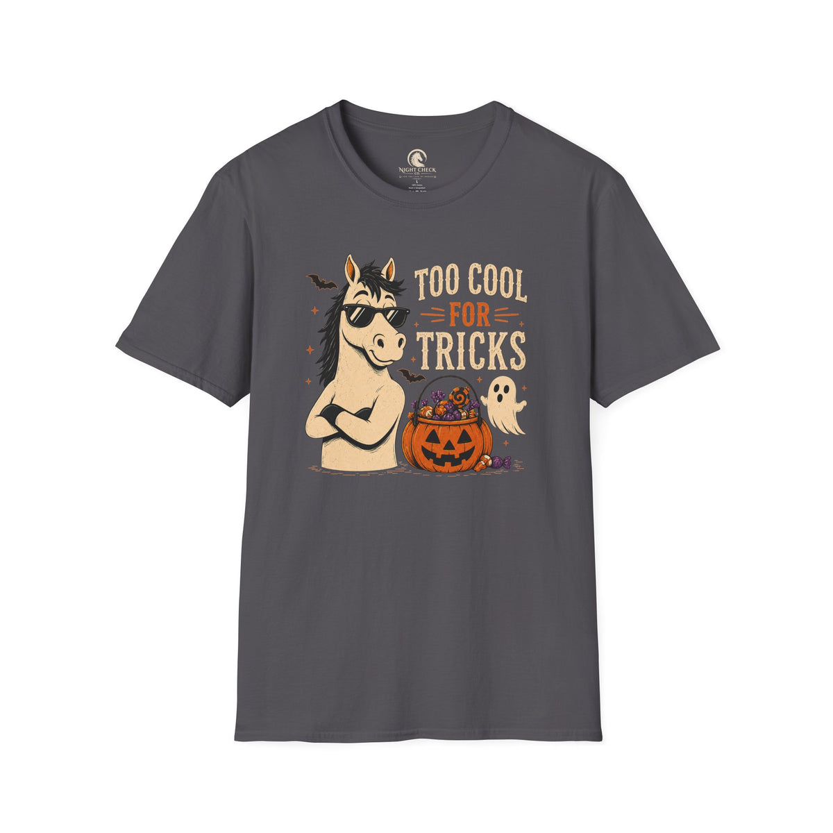 Too Cool For Tricks Horse Halloween T-Shirt