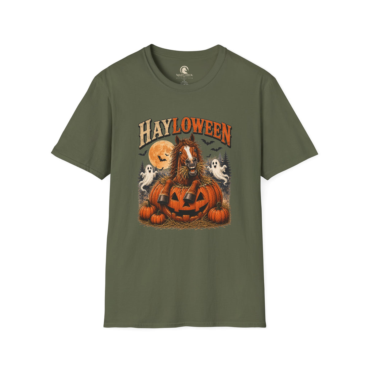 Hayloween Pumpkin Moon Horse T-Shirt
