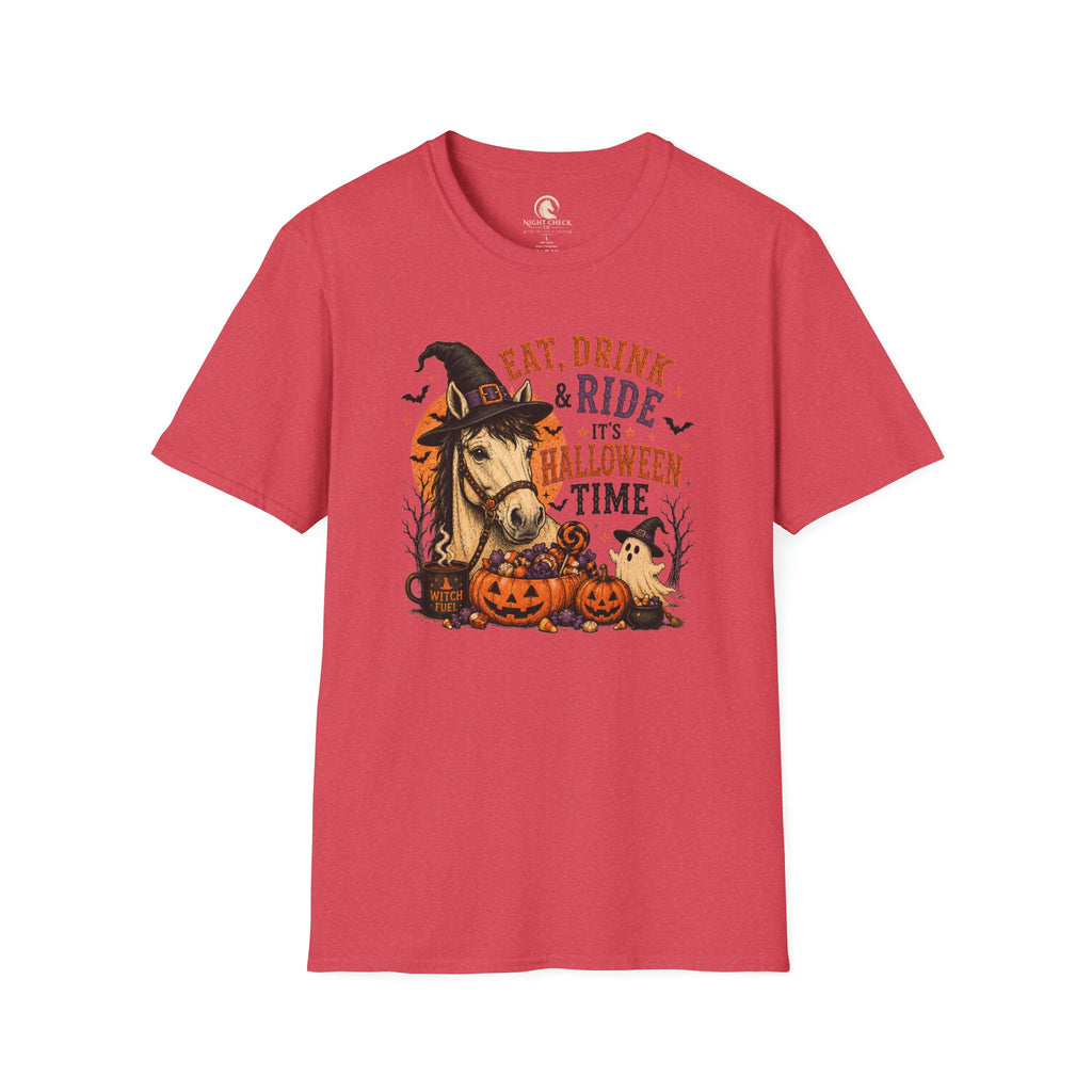 Eat Drink And Ride Halloween Horse T-Shirt