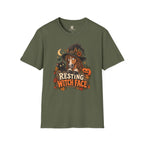 Resting Witch Face Horse Halloween T-Shirt