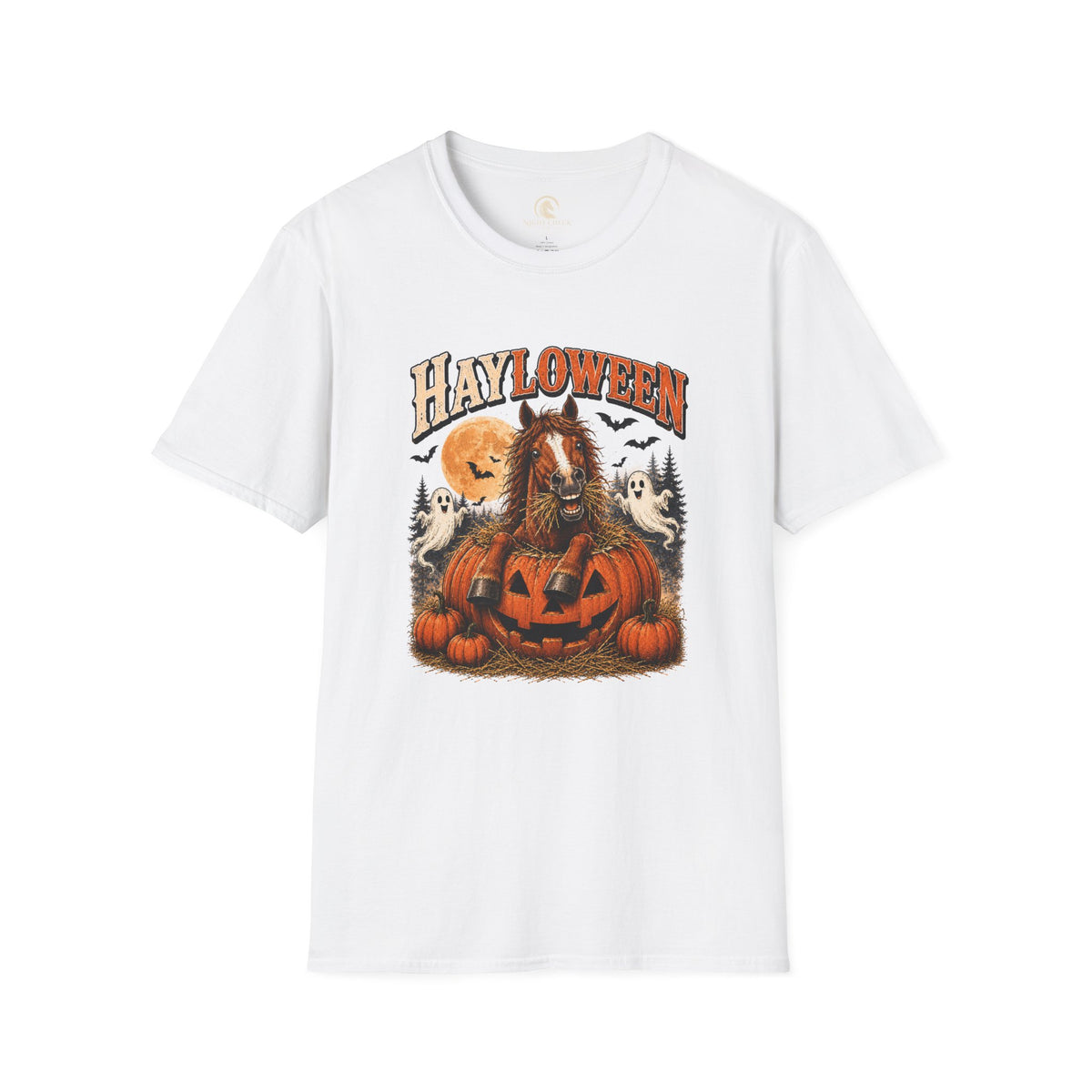 Hayloween Pumpkin Moon Horse T-Shirt