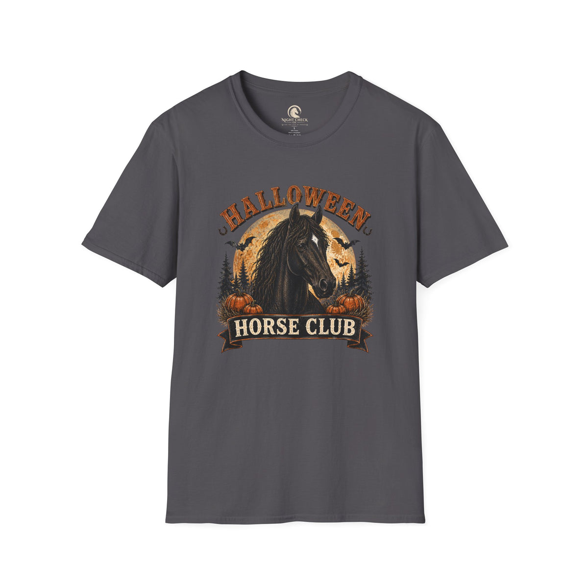 Halloween Horse Club Midnight Badge T-Shirt