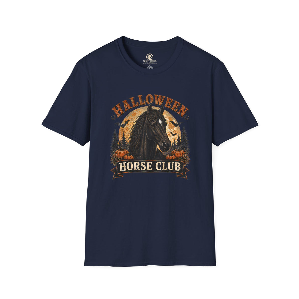 Halloween Horse Club Midnight Badge T-Shirt