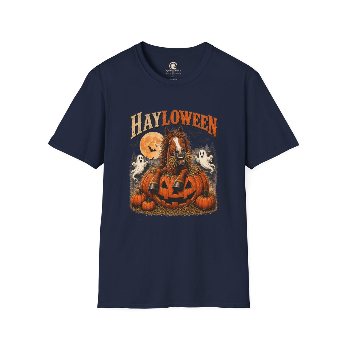 Hayloween Pumpkin Moon Horse T-Shirt