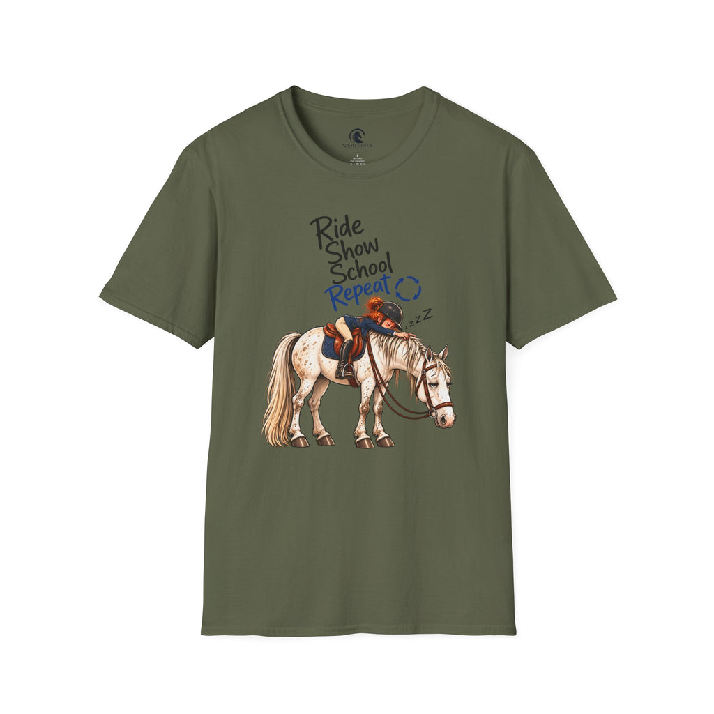 Ride Show School Repeat Sleepy Rider T-Shirt