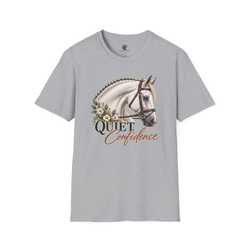 Quiet Confidence White Horse T-Shirt