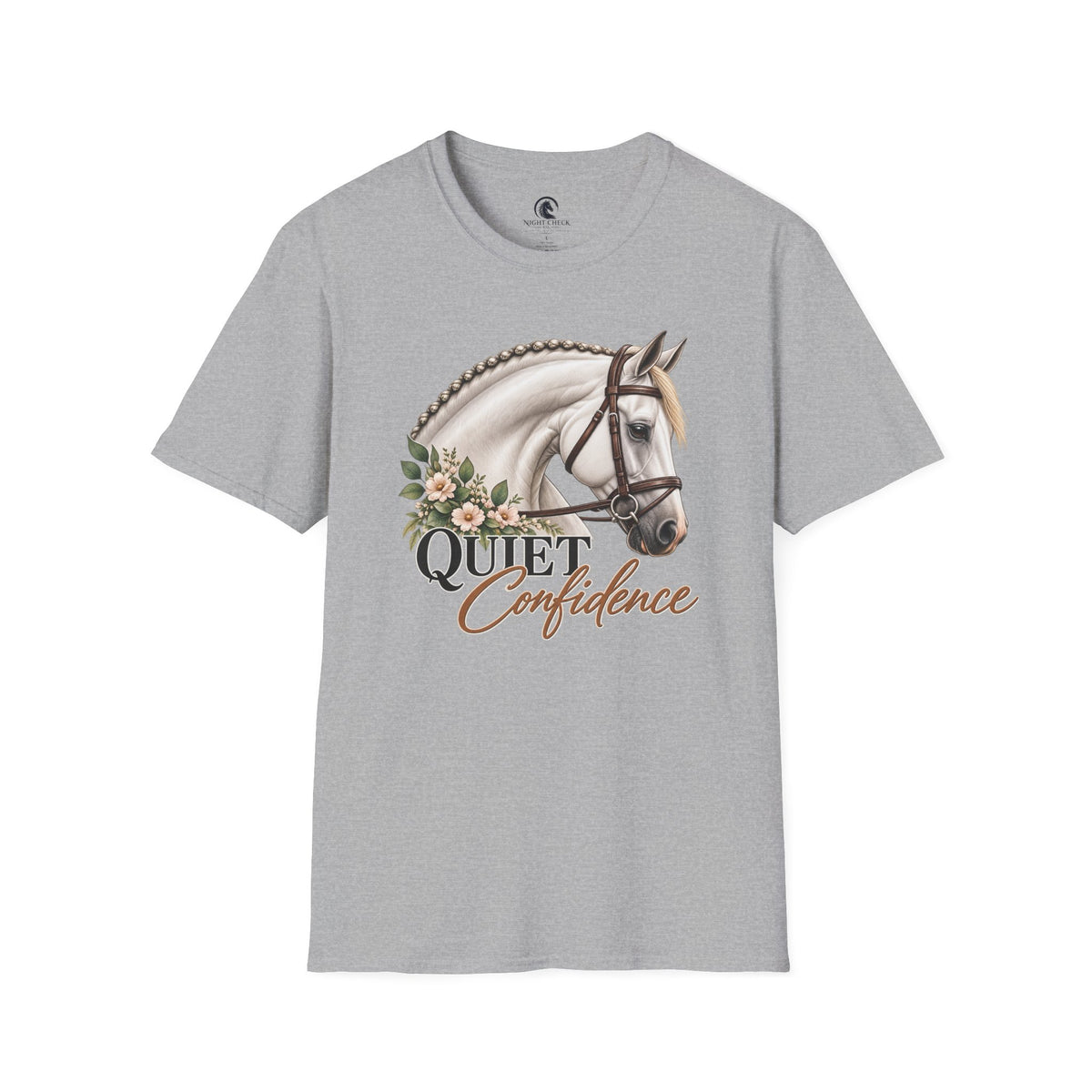 Quiet Confidence White Horse T-Shirt