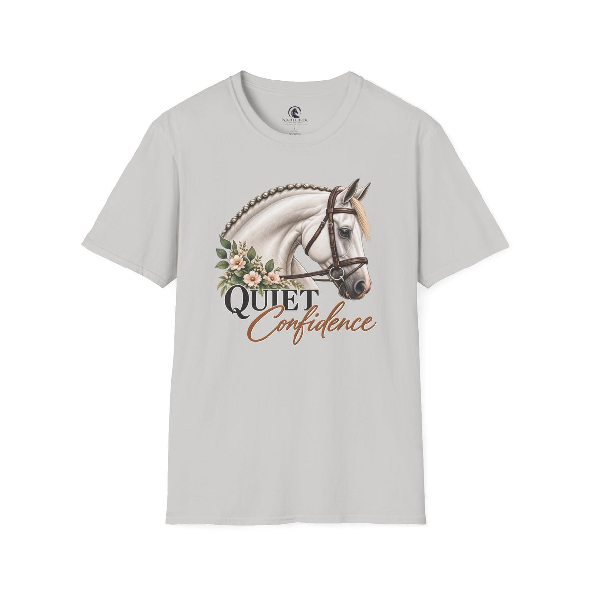 Quiet Confidence White Horse T-Shirt