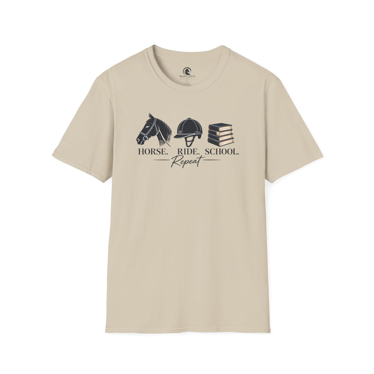 Horse Ride School Repeat Helmets T-Shirt