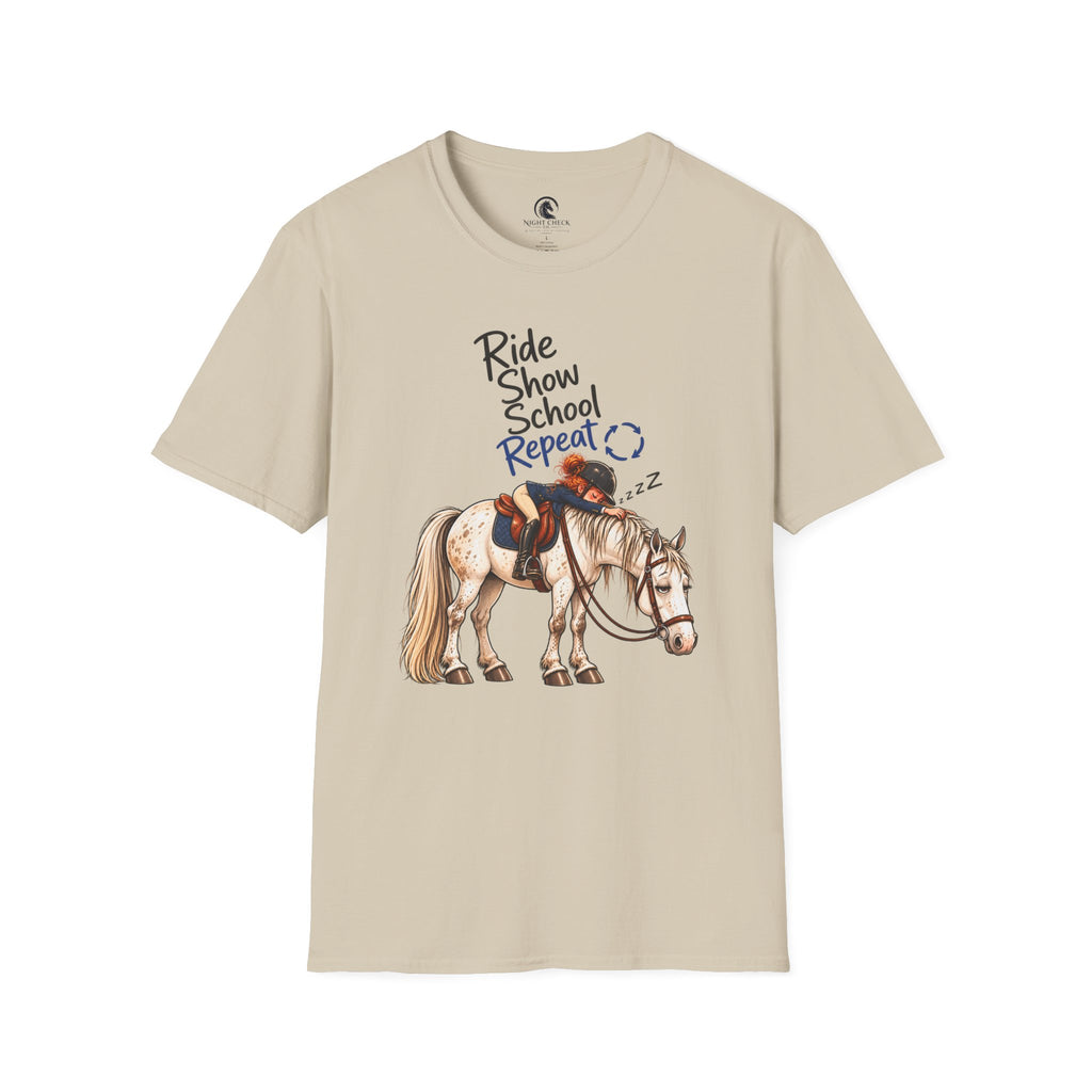 Ride Show School Repeat Sleepy Rider T-Shirt