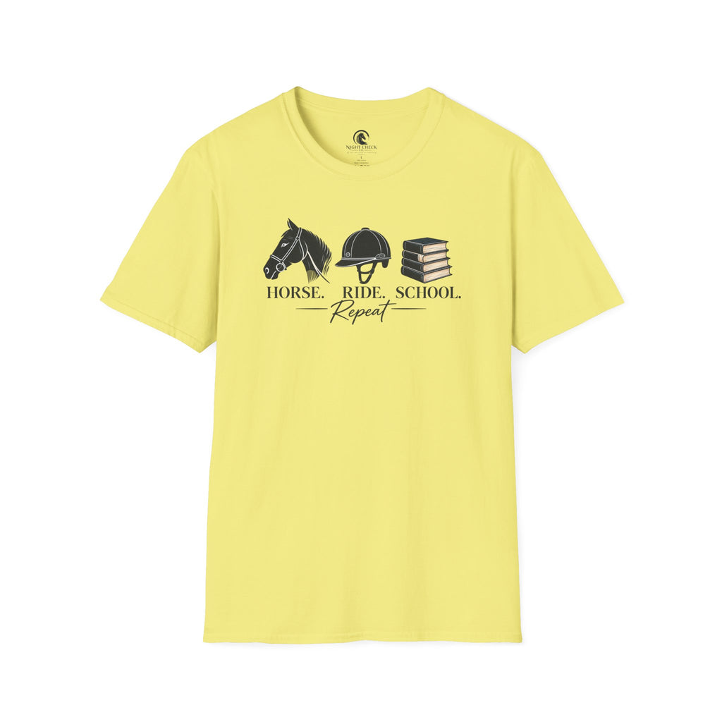 Horse Ride School Repeat Helmets T-Shirt