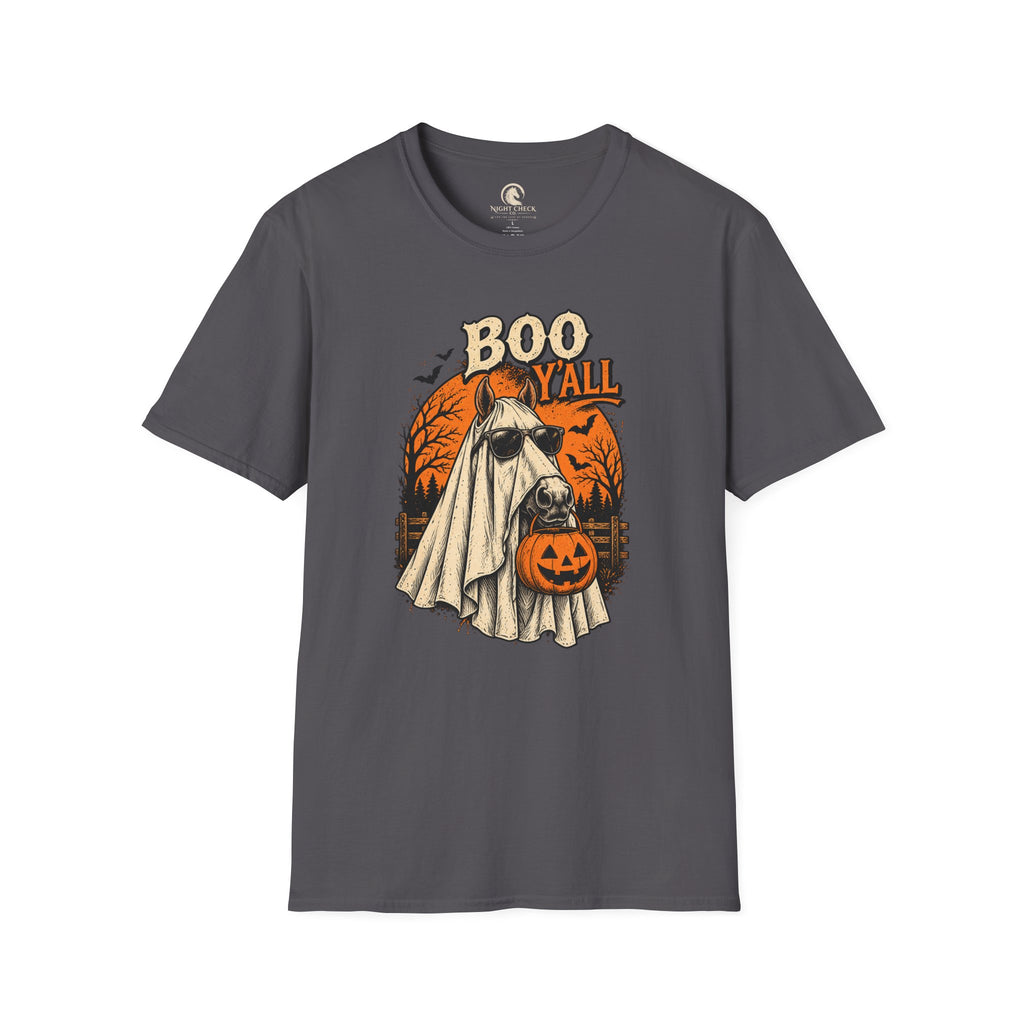 Boo Y'all Ghost Horse Halloween T-Shirt