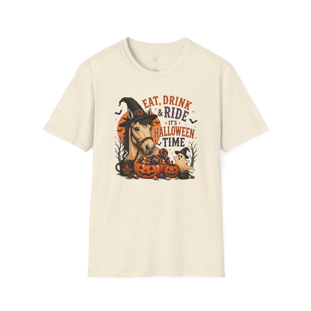 Eat Drink And Ride Halloween Horse T-Shirt