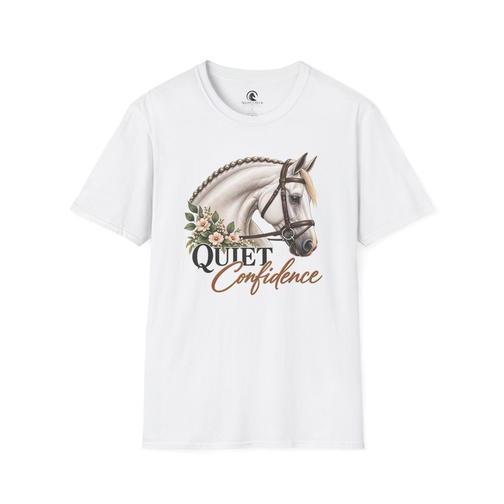 Quiet Confidence White Horse T-Shirt