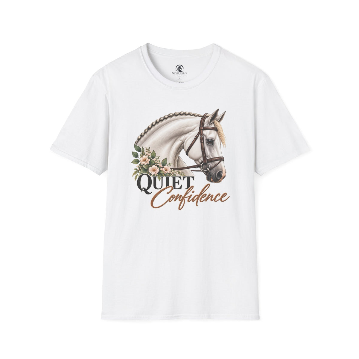 Quiet Confidence White Horse T-Shirt