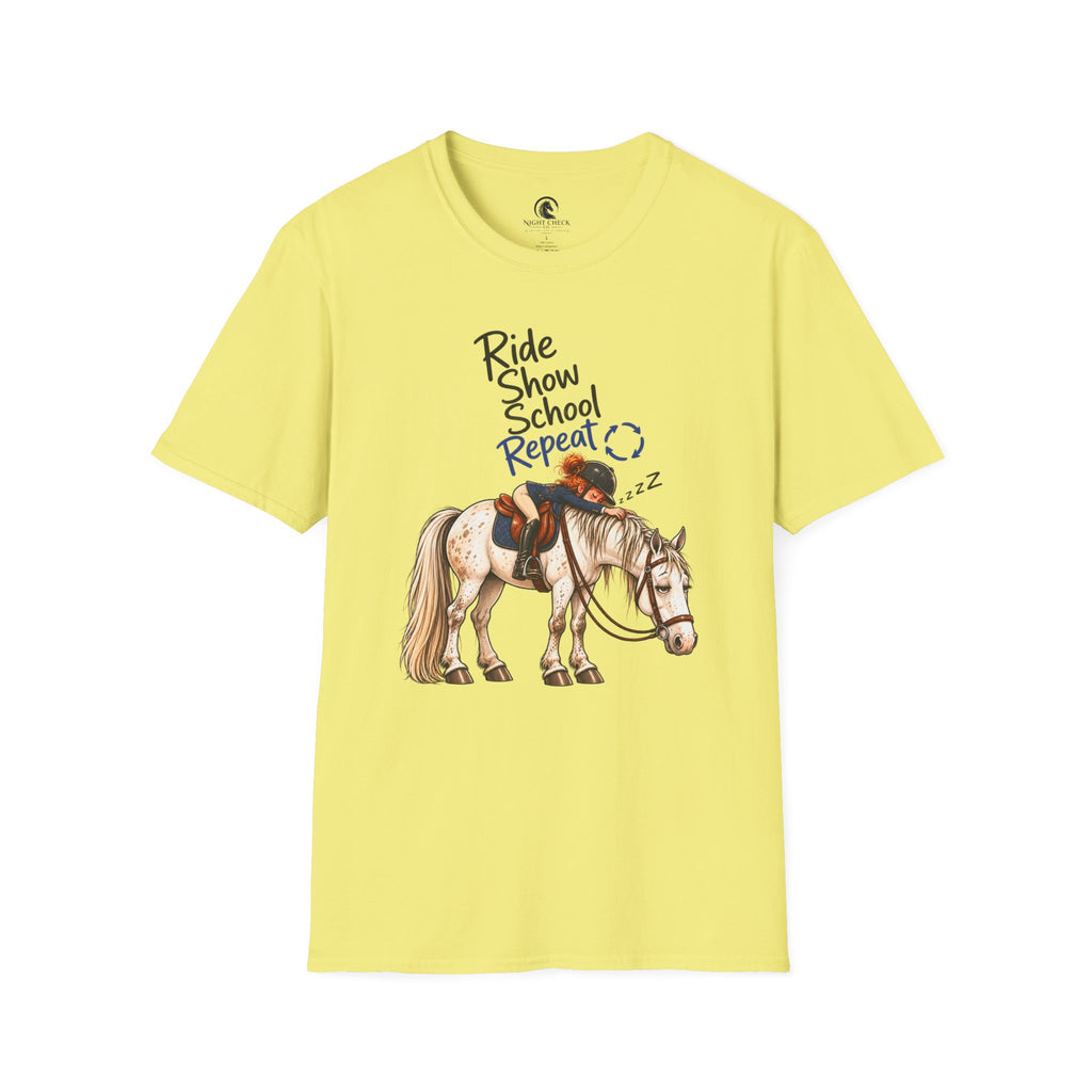 Ride Show School Repeat Sleepy Rider T-Shirt