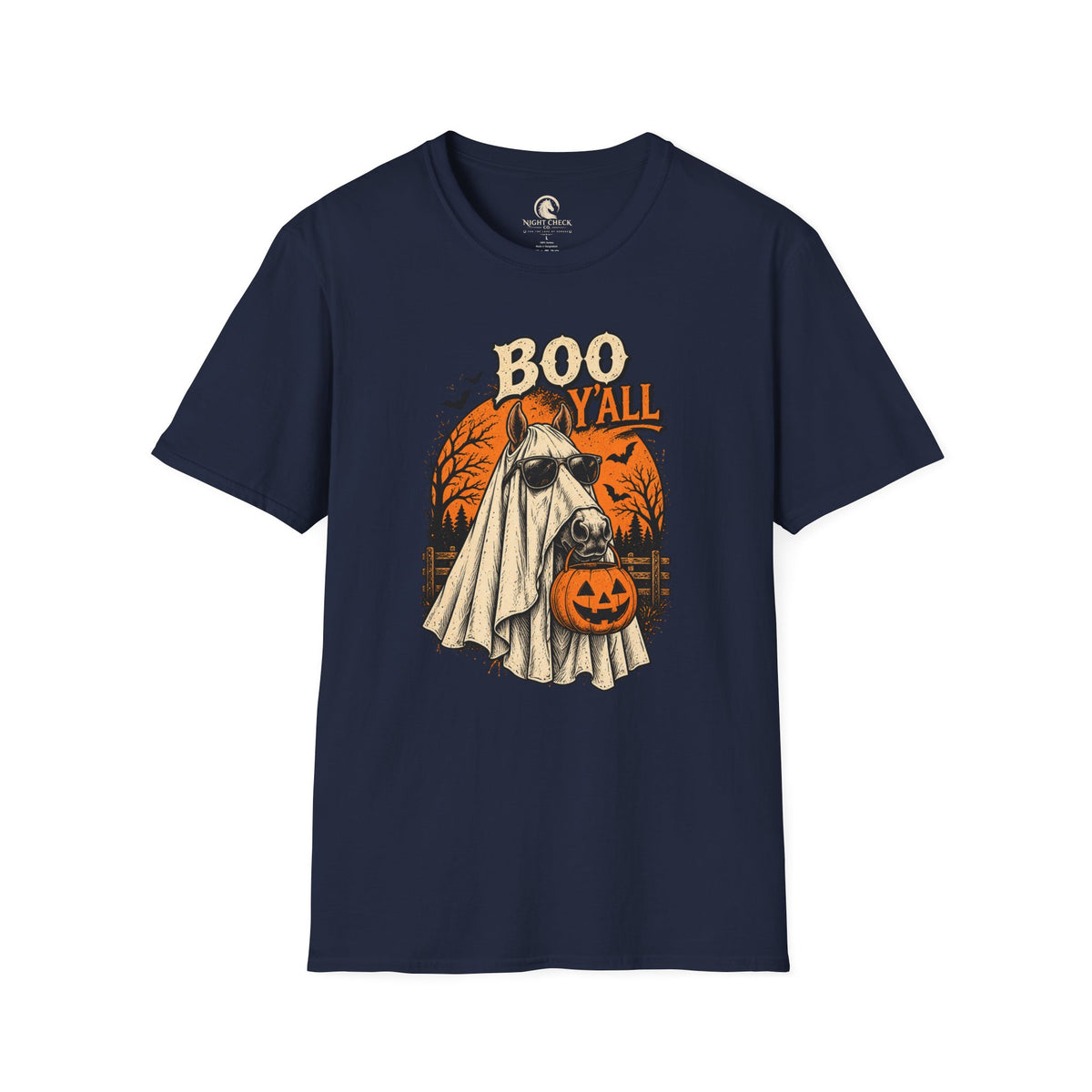 Boo Y'all Ghost Horse Halloween T-Shirt