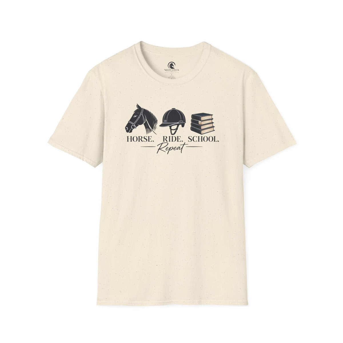 Horse Ride School Repeat Helmets T-Shirt