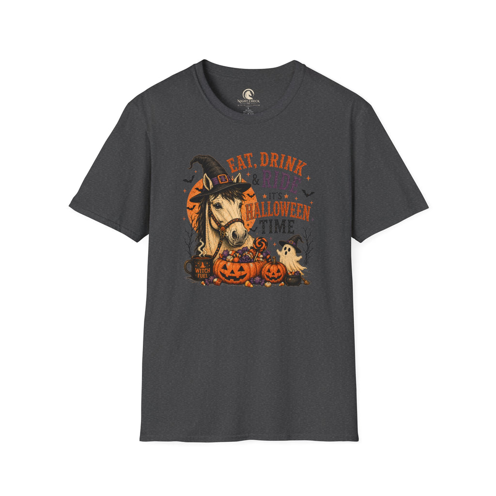 Eat Drink And Ride Halloween Horse T-Shirt