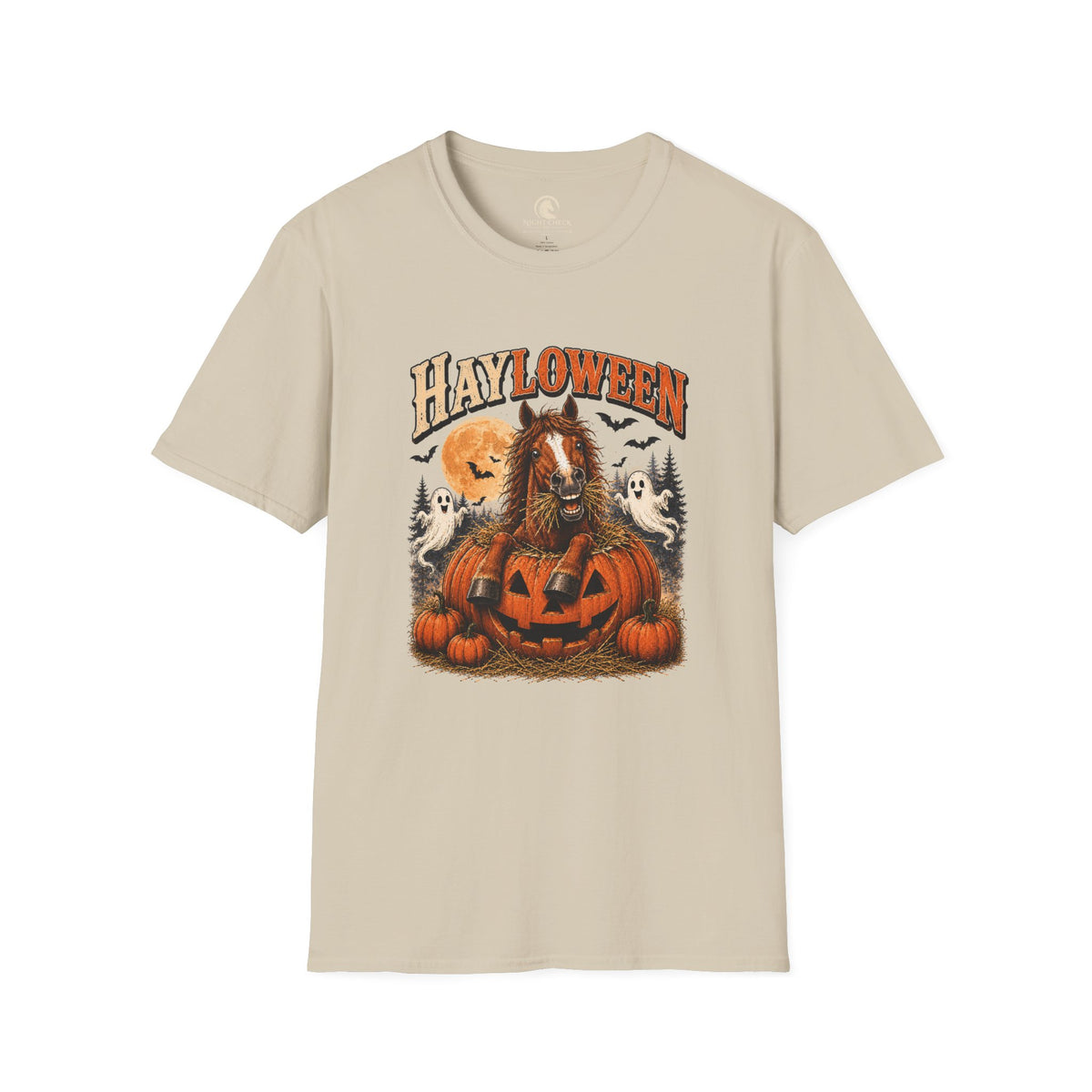Hayloween Pumpkin Moon Horse T-Shirt