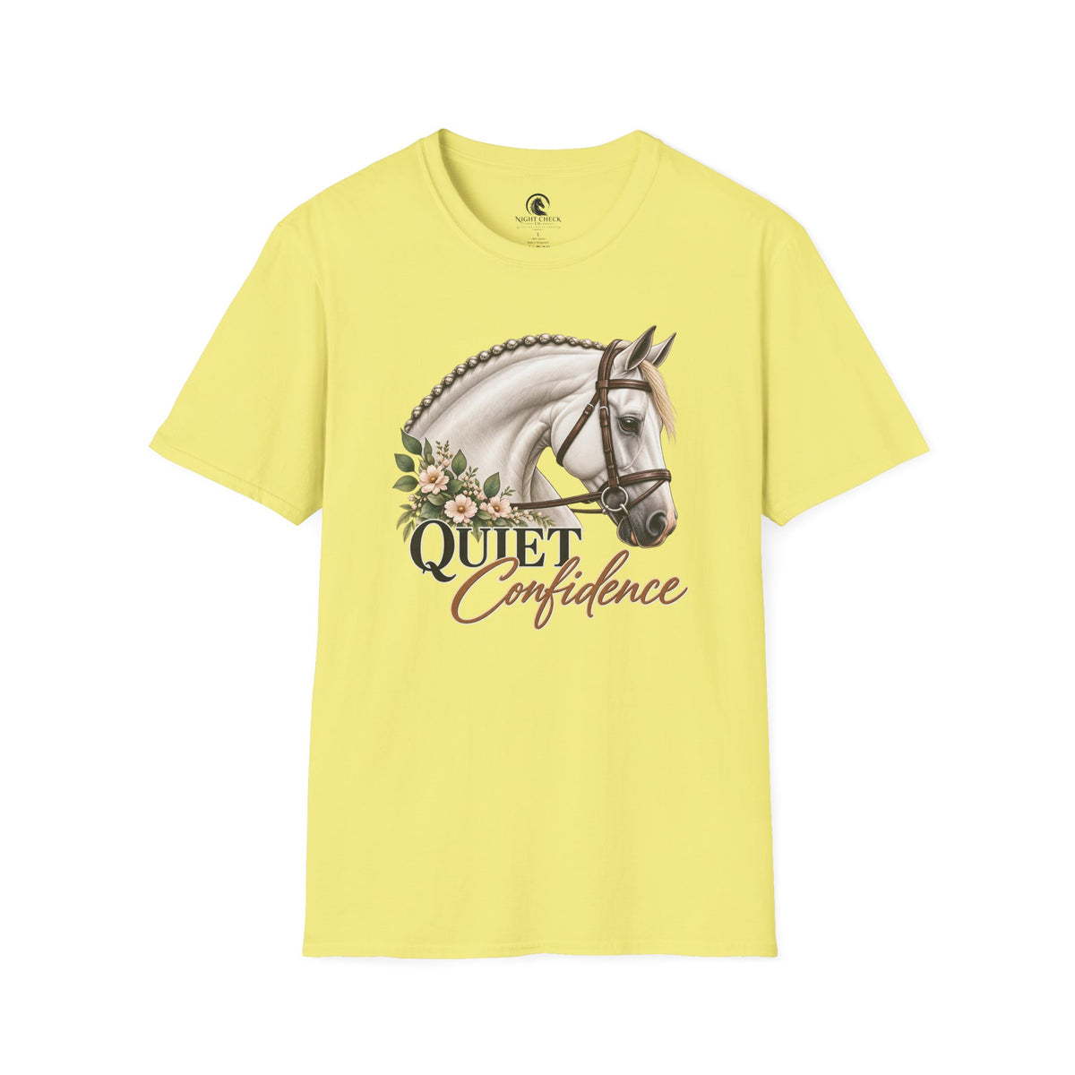 Quiet Confidence White Horse T-Shirt
