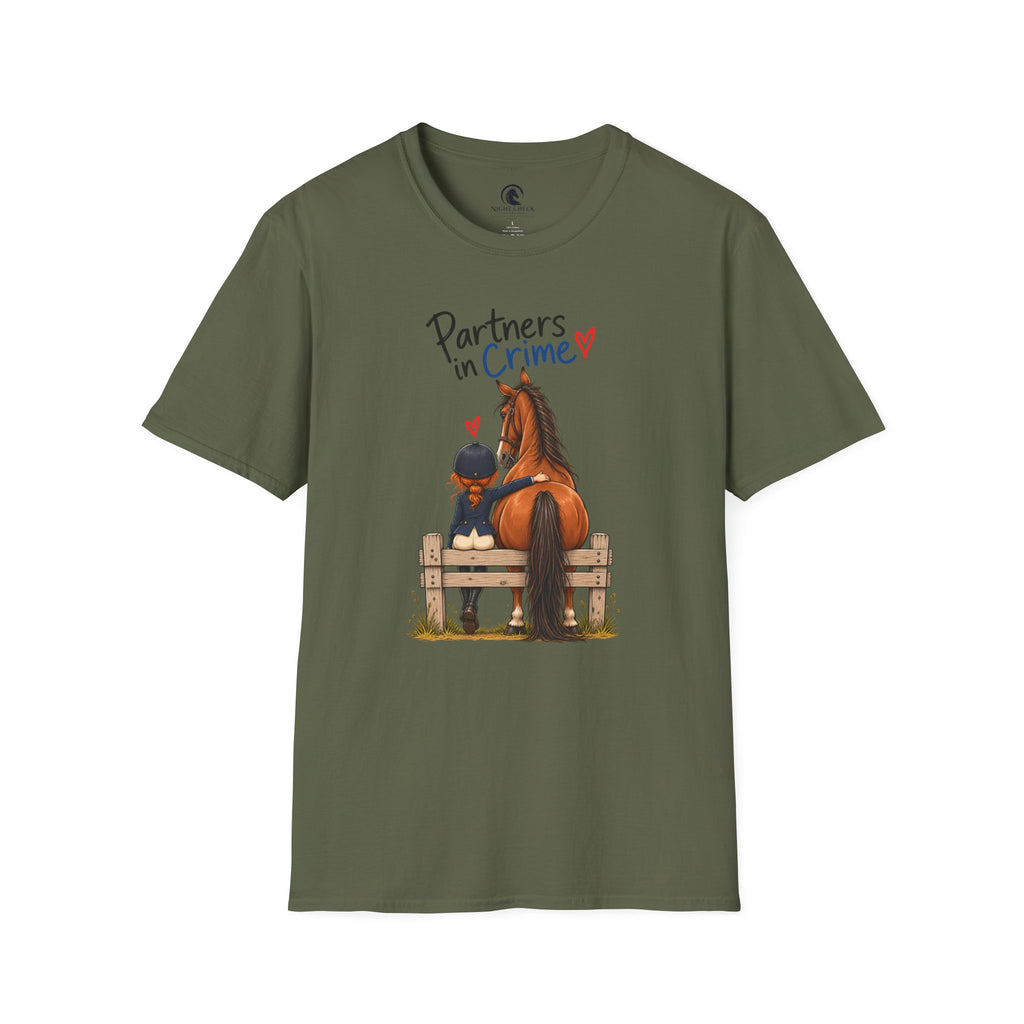Partners In Crime Bench And Horse T-Shirt