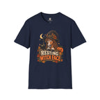 Resting Witch Face Horse Halloween T-Shirt