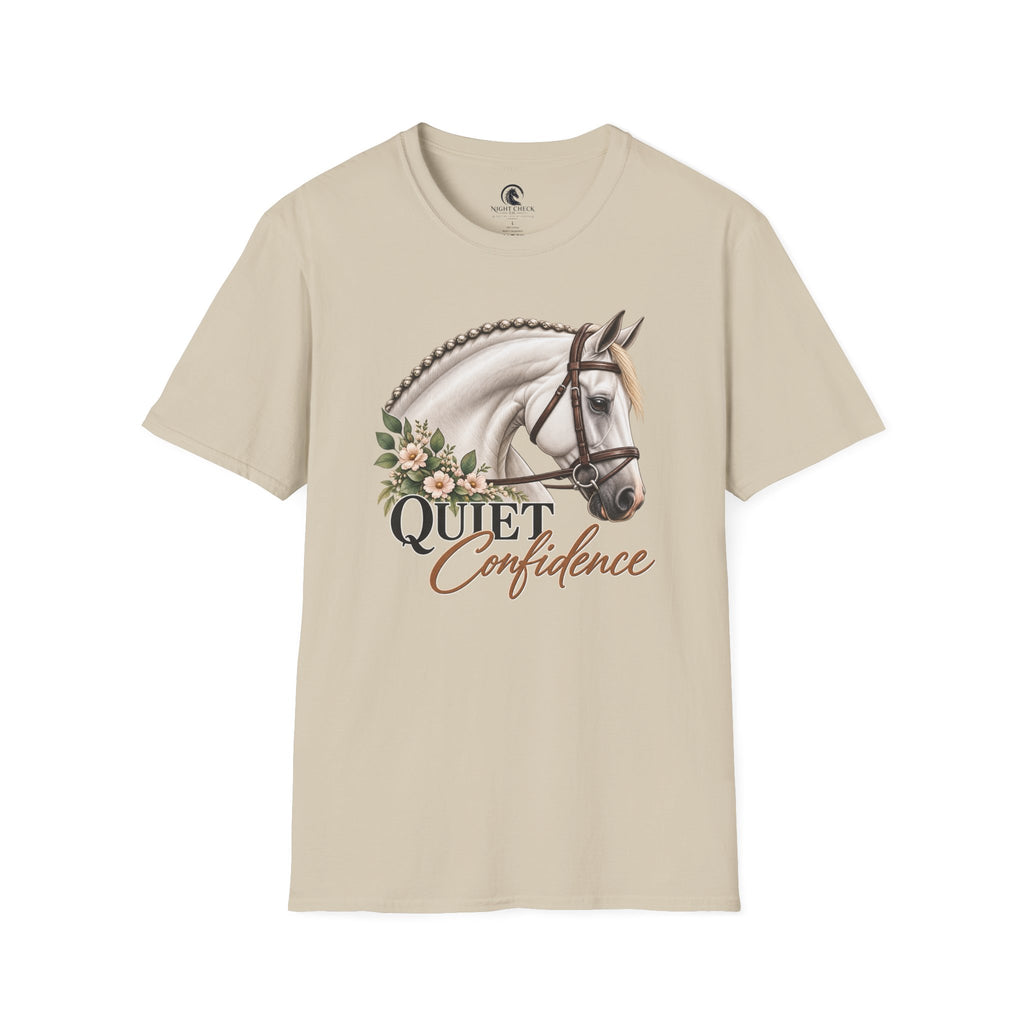 Quiet Confidence White Horse T-Shirt