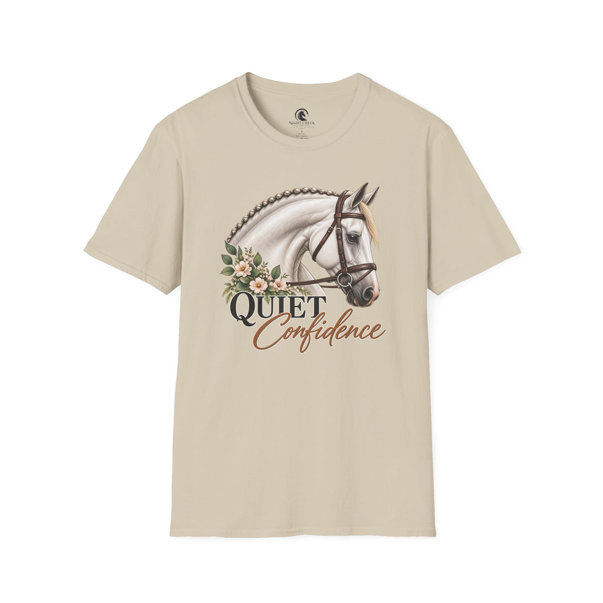 Quiet Confidence White Horse T-Shirt