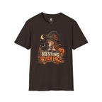 Resting Witch Face Horse Halloween T-Shirt