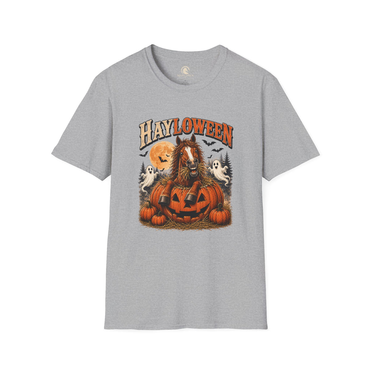 Hayloween Pumpkin Moon Horse T-Shirt