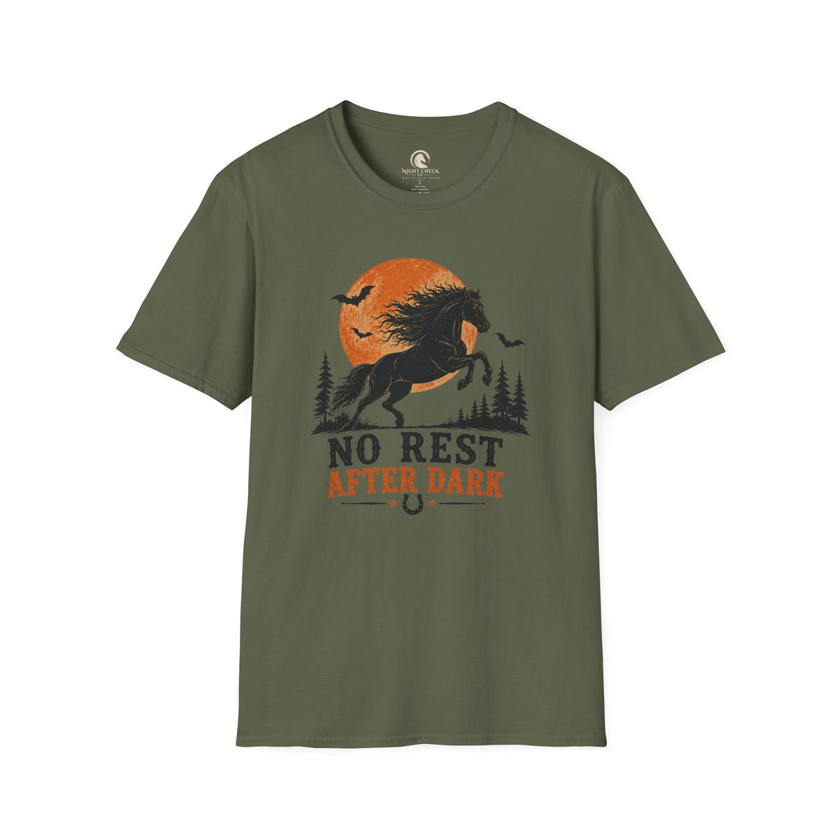 No Rest After Dark Black Horse T-Shirt
