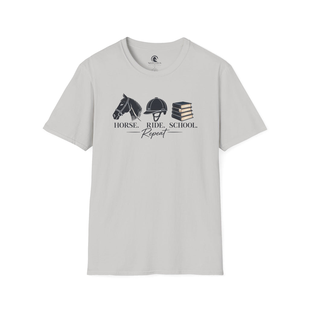 Horse Ride School Repeat Helmets T-Shirt