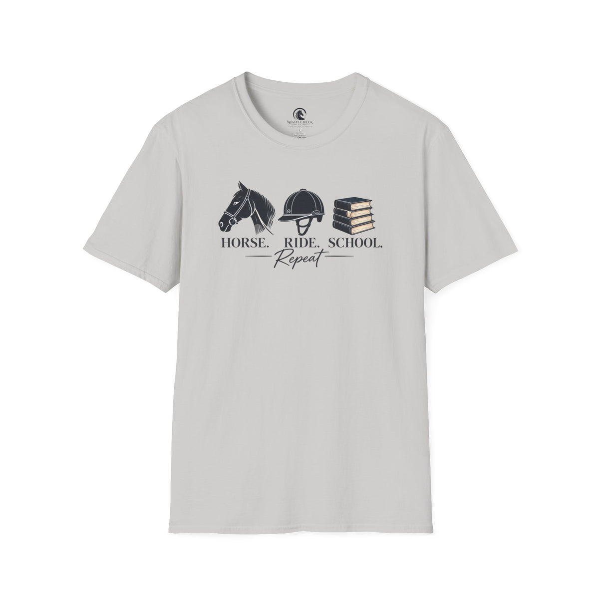 Horse Ride School Repeat Helmets T-Shirt