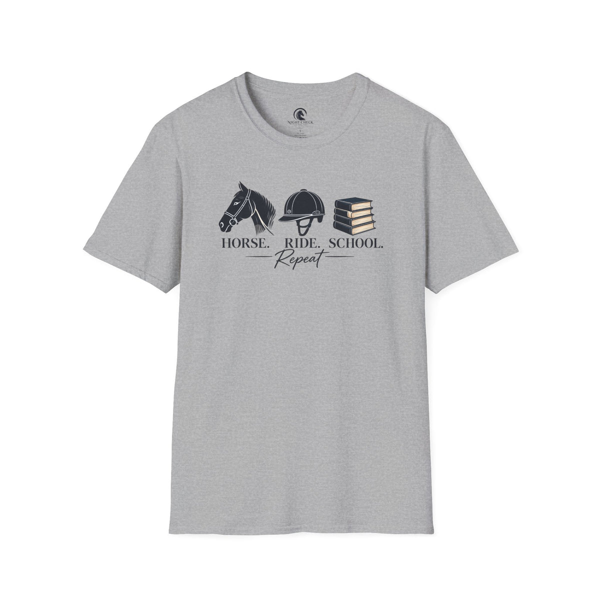 Horse Ride School Repeat Helmets T-Shirt